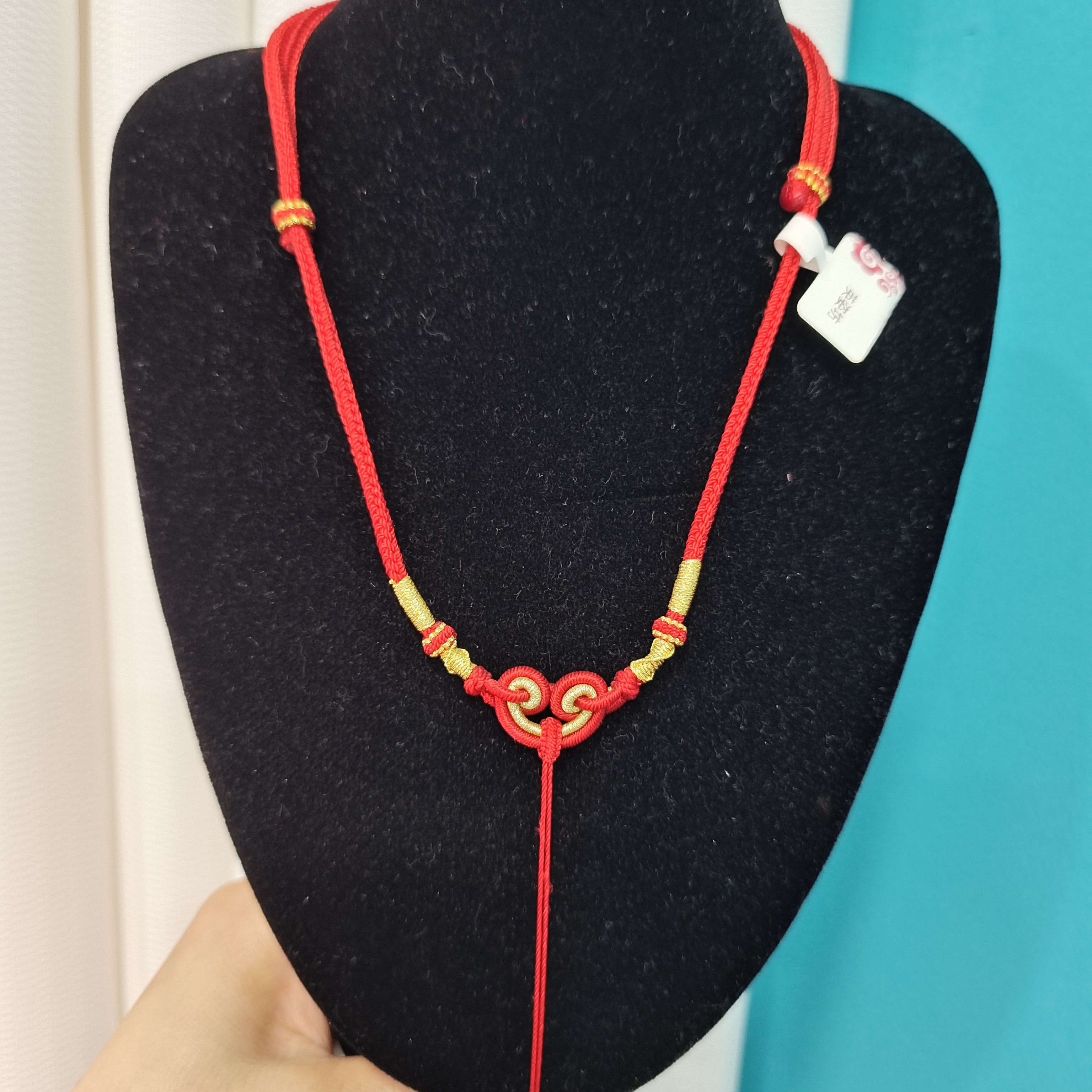 精品手工编织项链绳黄金吊坠挂绳宝宝佩戴聪明智慧