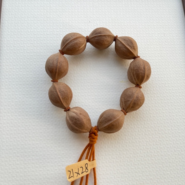 QY千懿梅林老树铁核21/28原皮原生态铁核素串