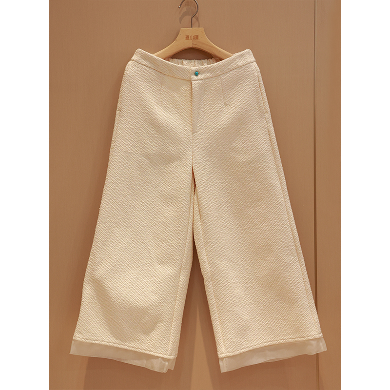 【抖音专属】中腰阔腿裤（21709056b-米汤娇）