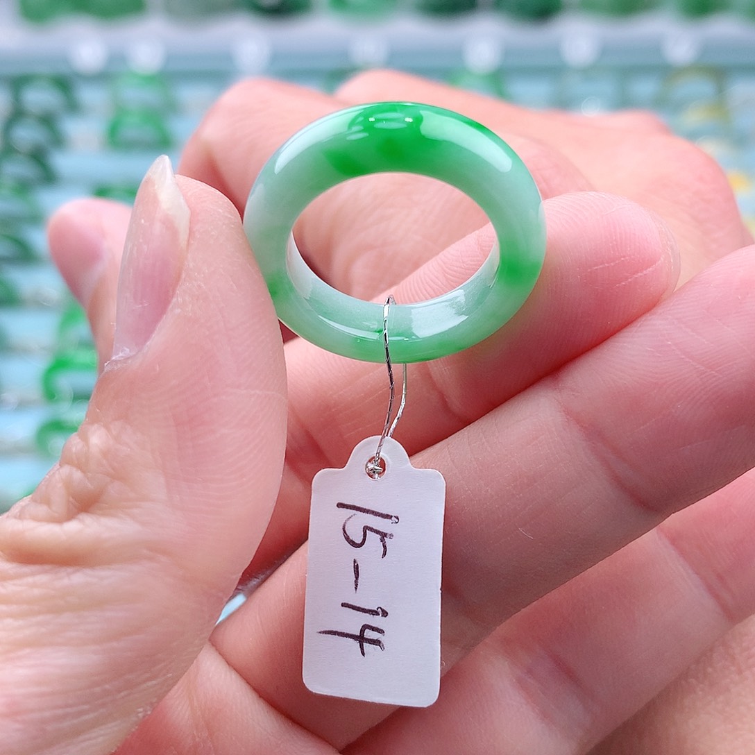 翡翠戒指未镶嵌N****HA货缅甸翡翠