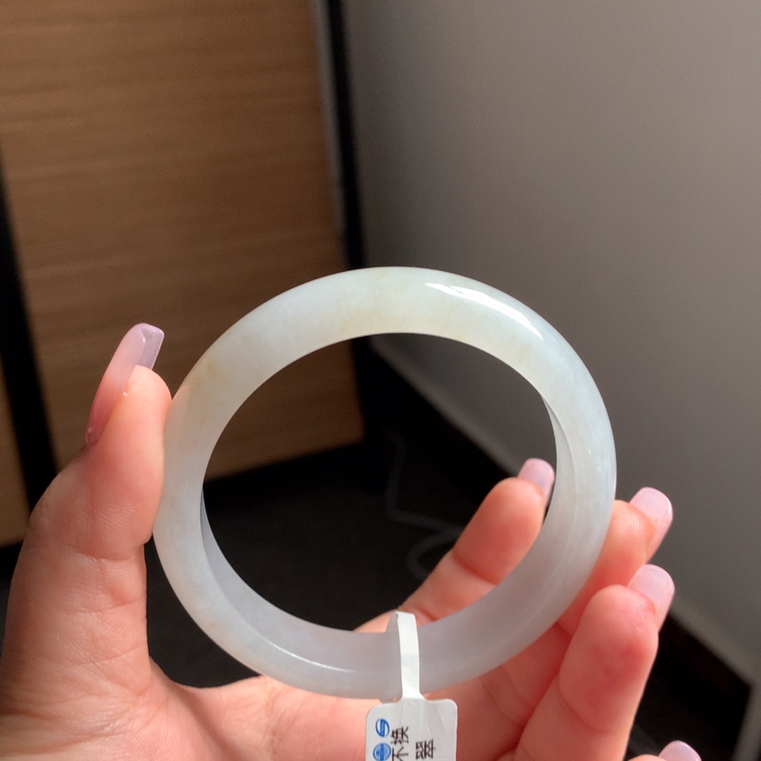 翡翠手镯未镶嵌7 58洒金正圈