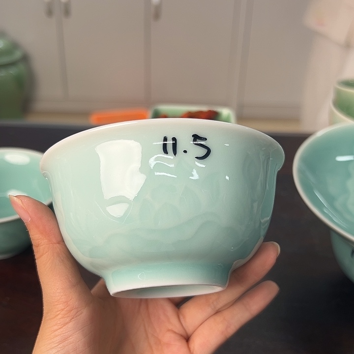 龙泉云间青瓷小米茶器