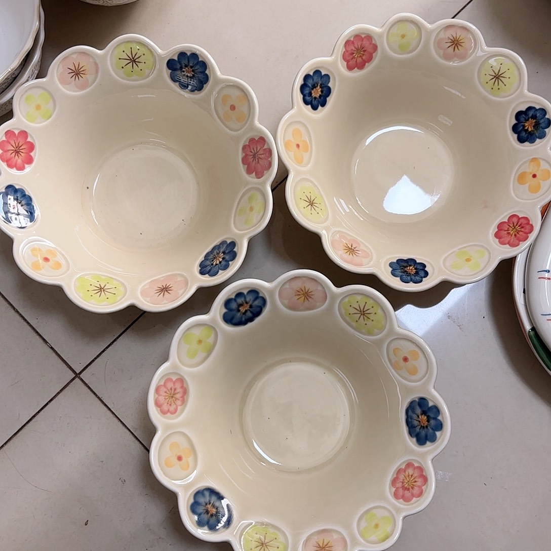瓷片瑕疵特价陶瓷汤碗