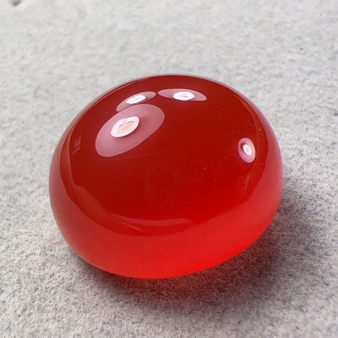 南红玛瑙冰红蛋面未镶嵌