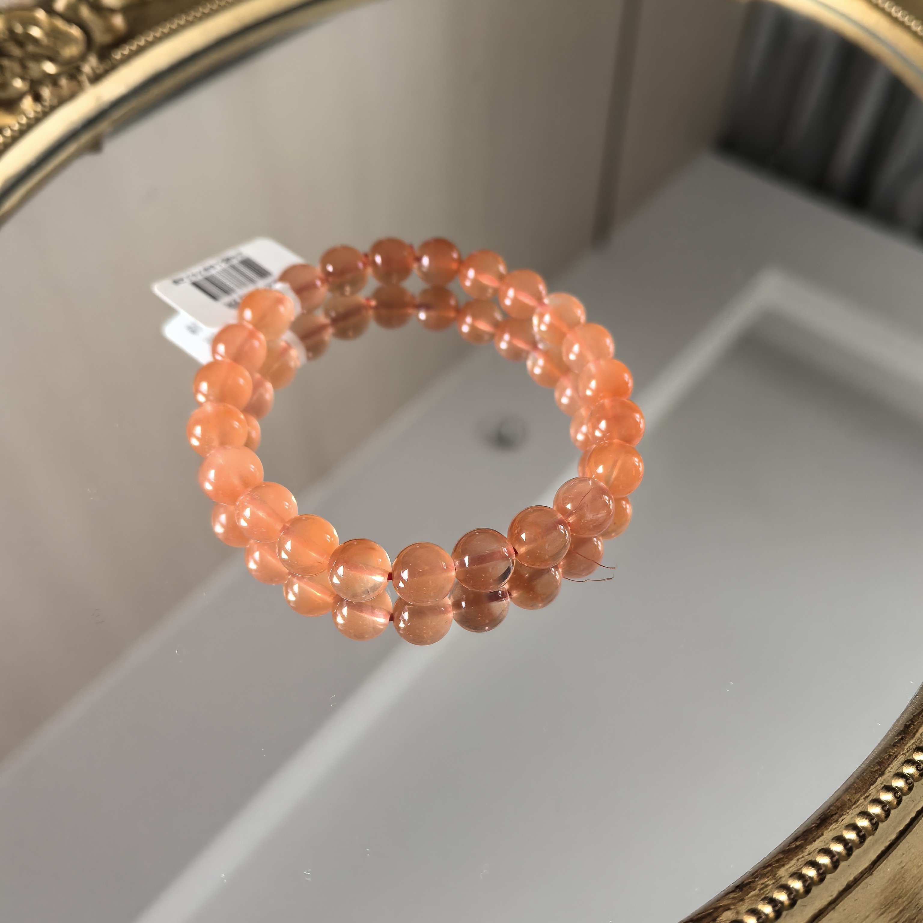 毕业级天然红兔毛水晶手串玉化级