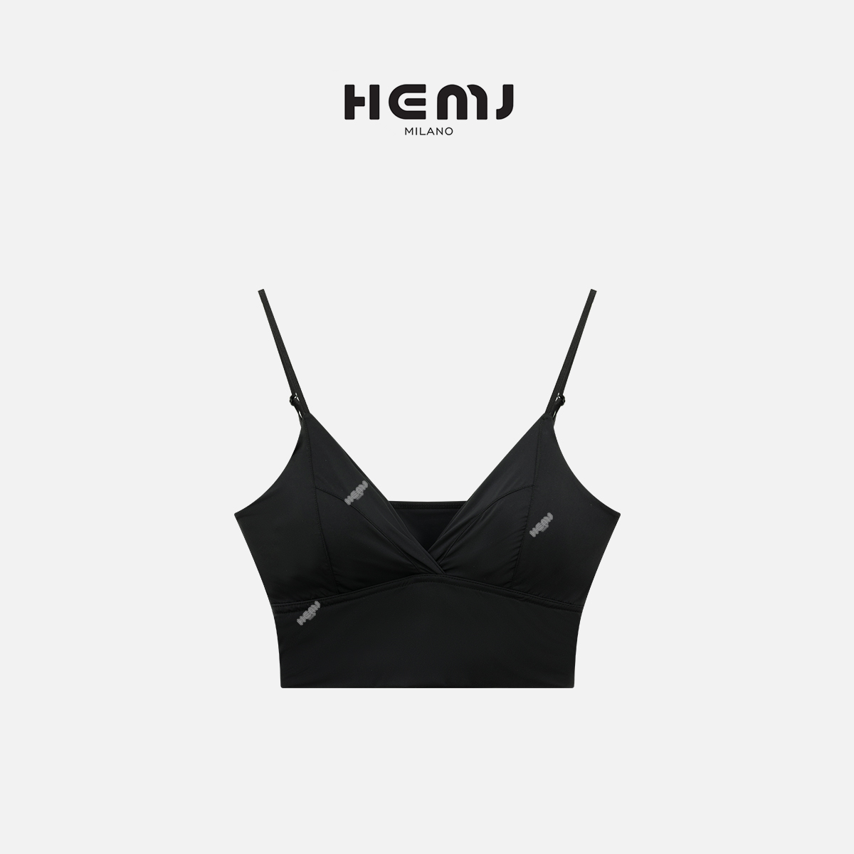 HEMJ 和梦洁夏季气质V领吊带小背心外穿裹胸带胸垫上衣 CM2B0517