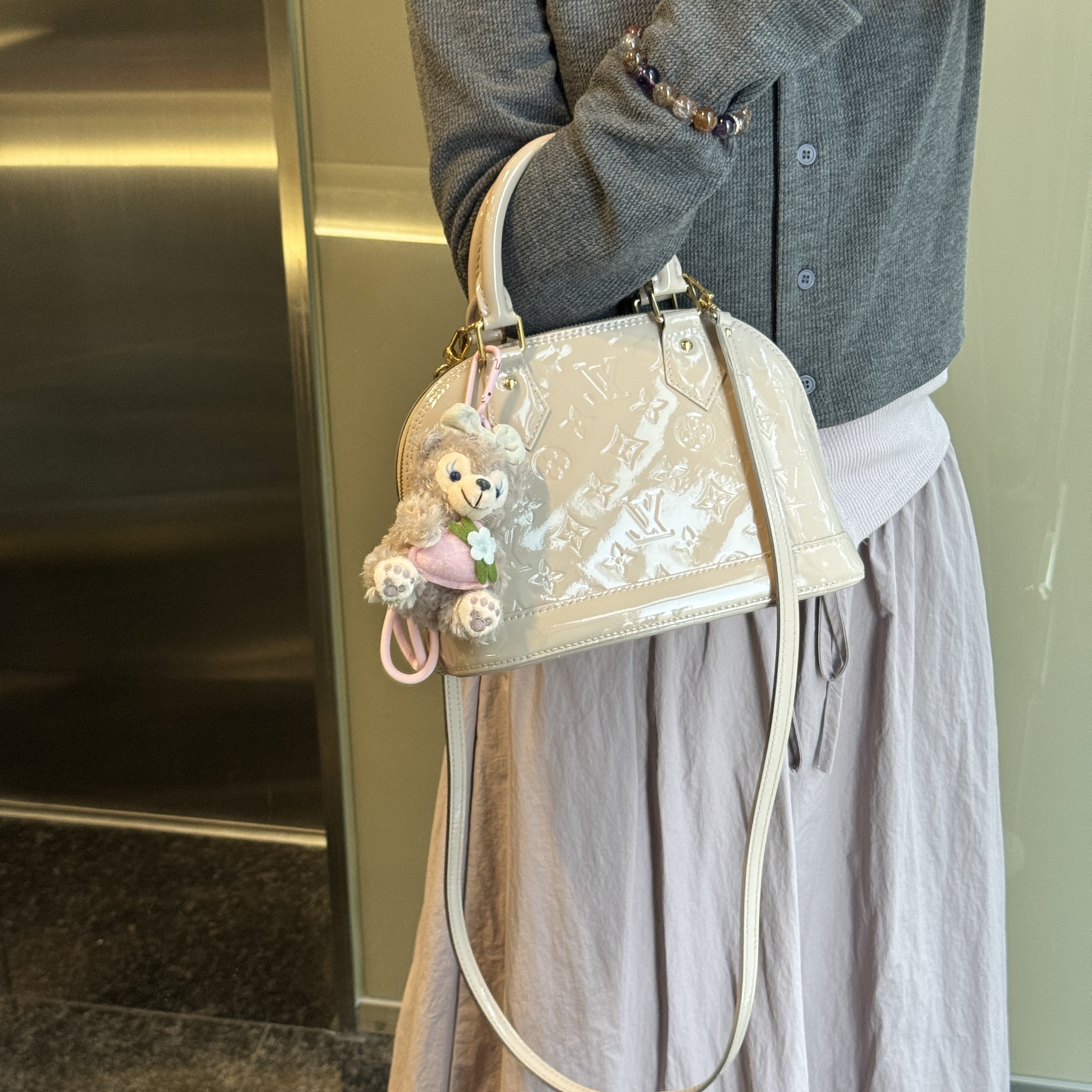 95新 LouisVuitton/路易威登 贝壳bb手提斜挎包