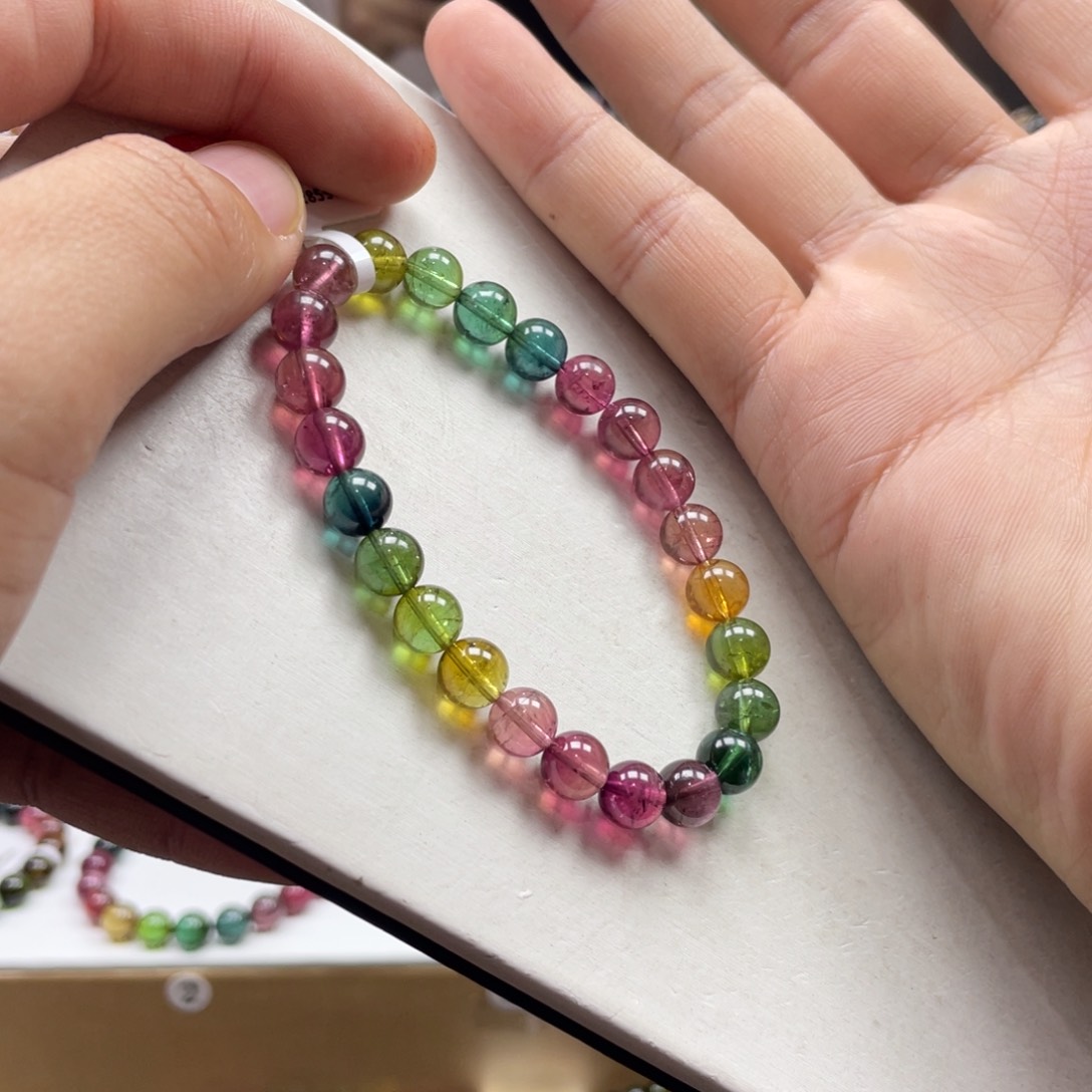 碧玺手串未镶嵌7.5mm.mmmmmmmmmm