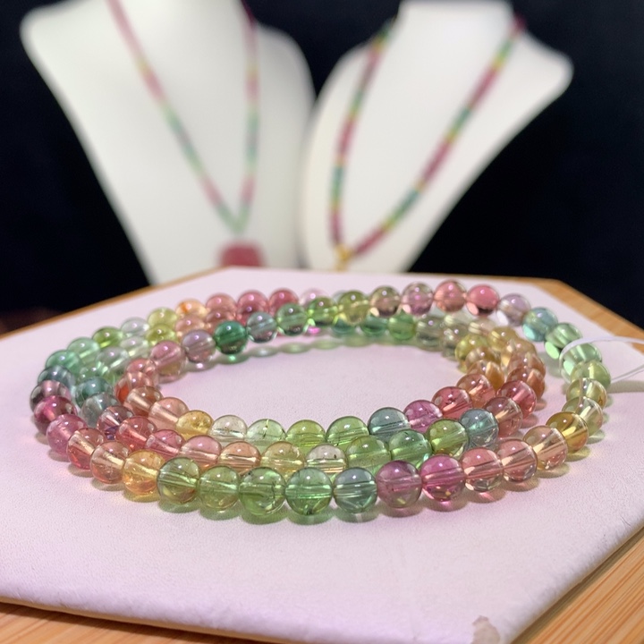 双色碧玺手链未镶嵌