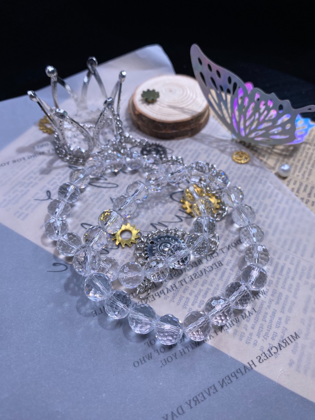 白色切面10mm手串发一条B77