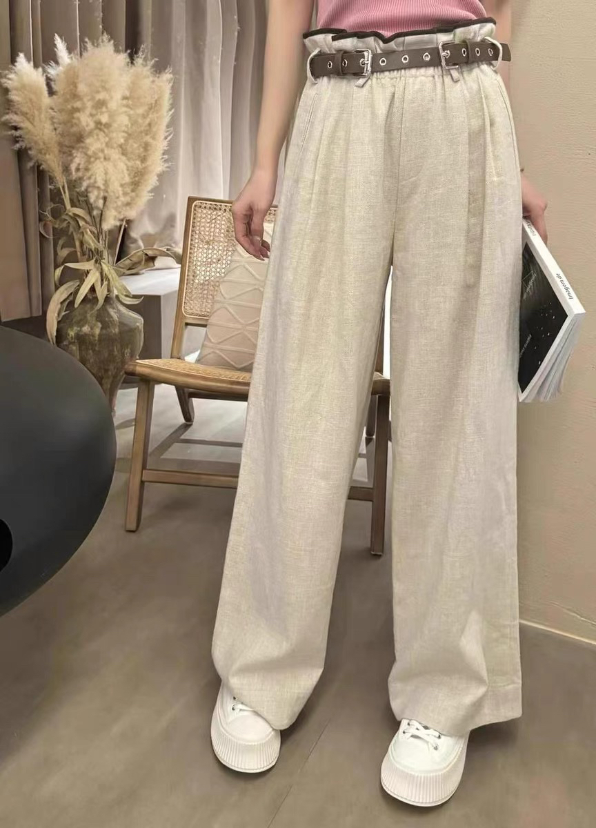 南油朱朱亚麻裤子596