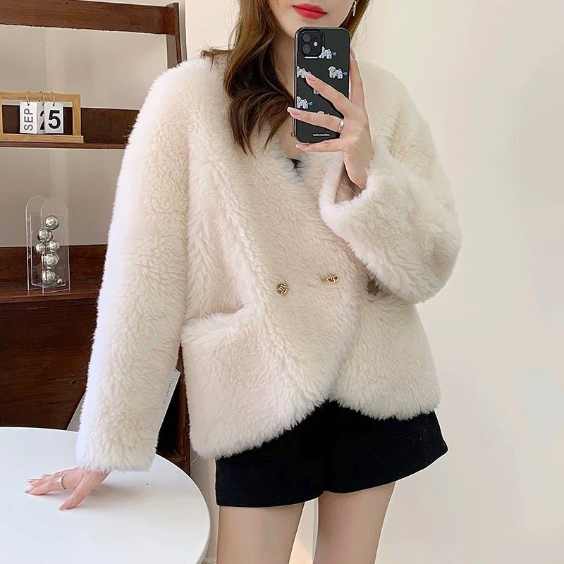 2025新款洋气羊羔毛真羊毛托卡皮草外套大衣海宁羊毛大衣皮毛一体