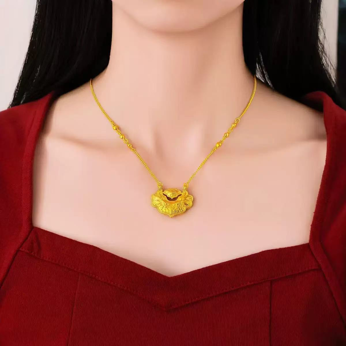 钛钢项链 2时尚气质10cm以下坠链小胖福