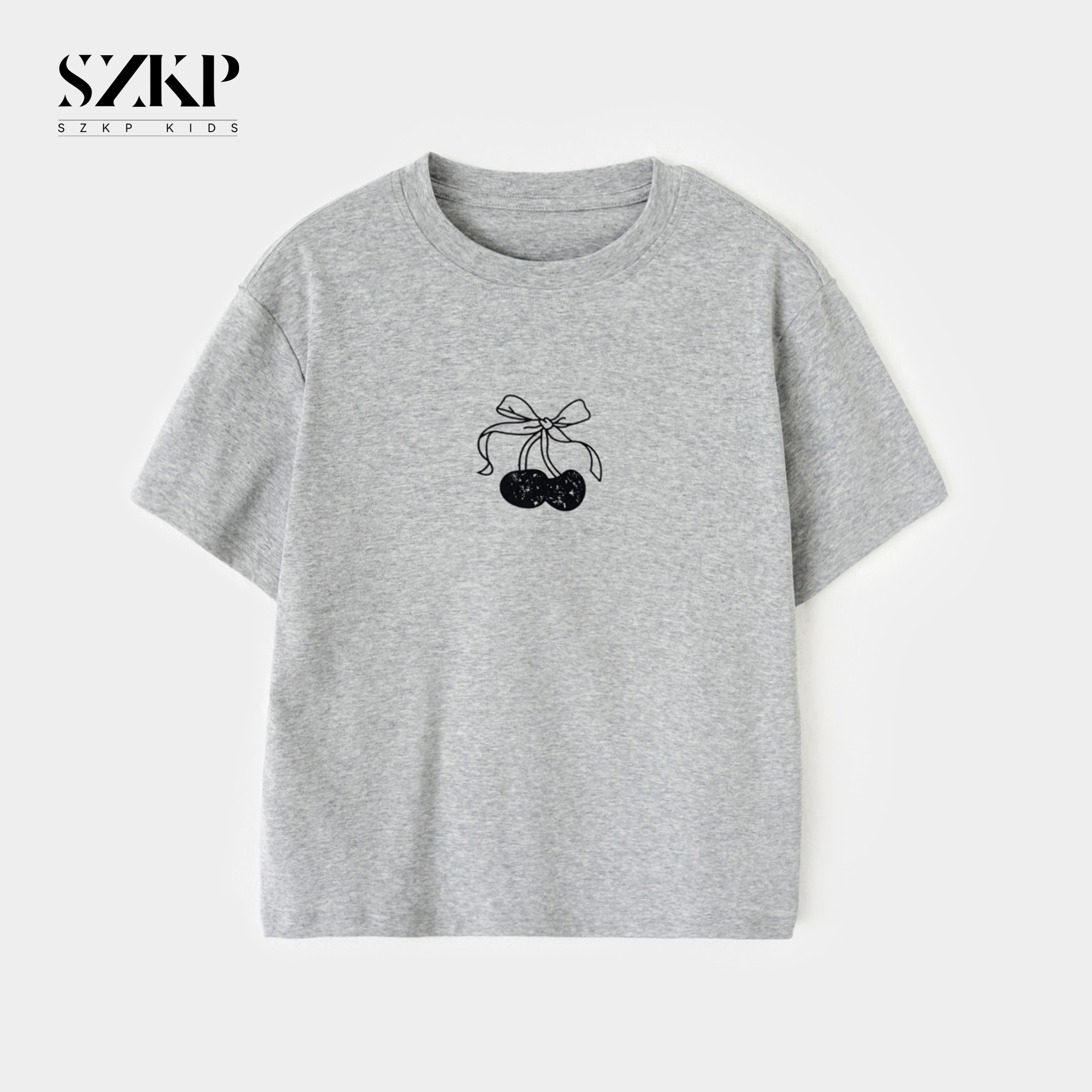 【SZKP】亲肤吸汗印花t恤女童夏季儿童洋气休闲短袖上衣BGYX550547