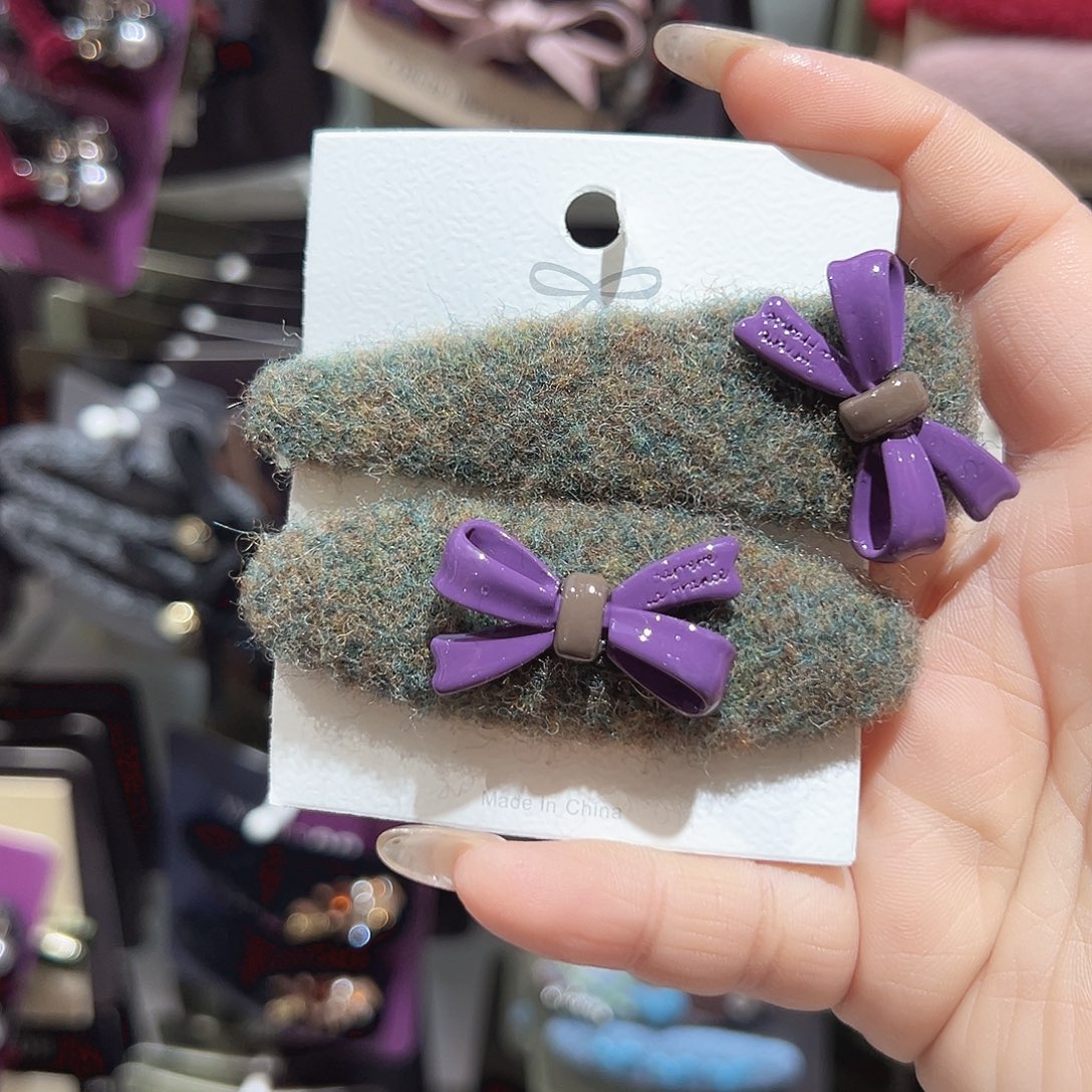 非金属紫色蝴蝶结绿色掰掰