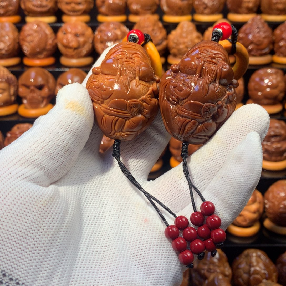 那***谁橄榄核手串/手链财神