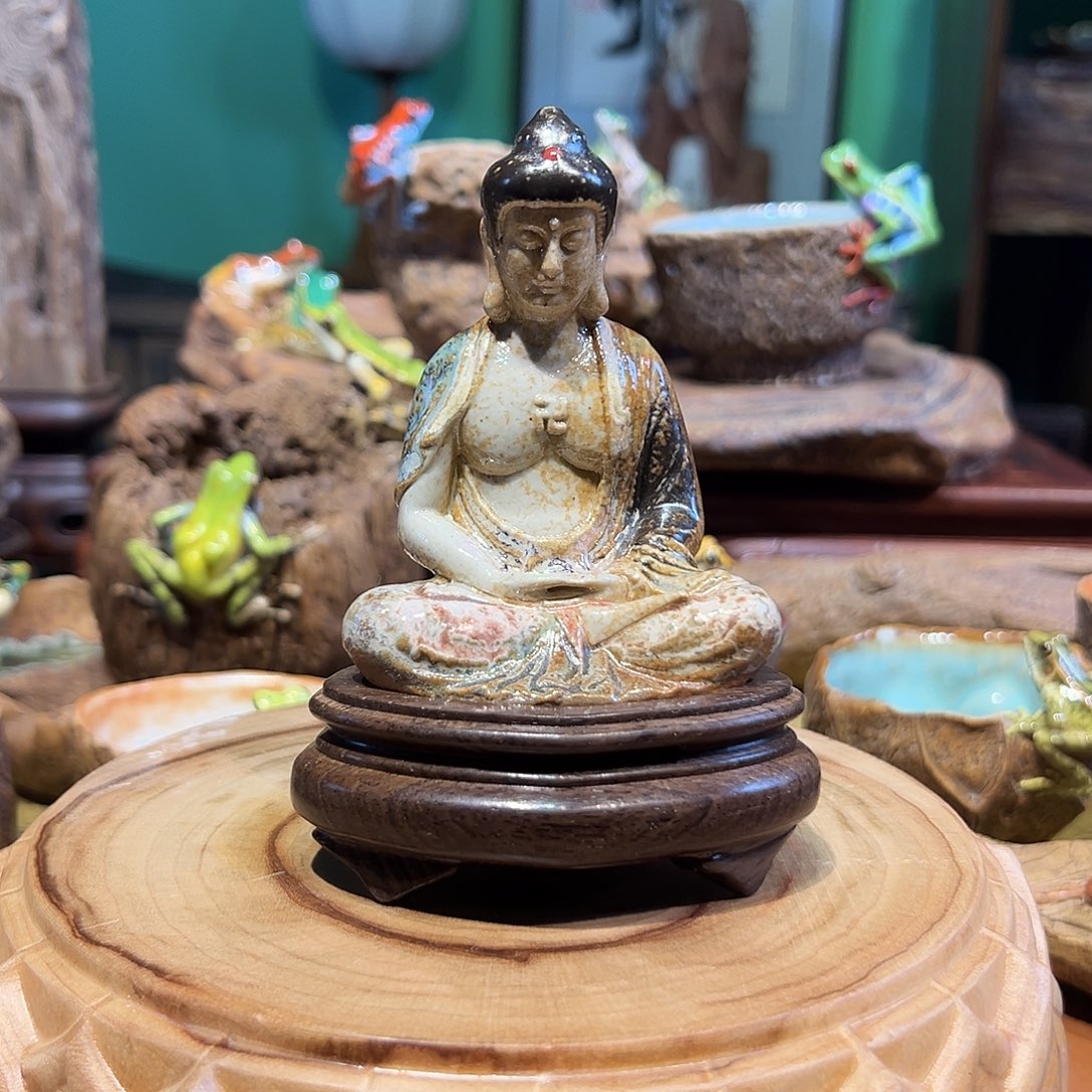 香****拿佛像香盒陶瓷作品