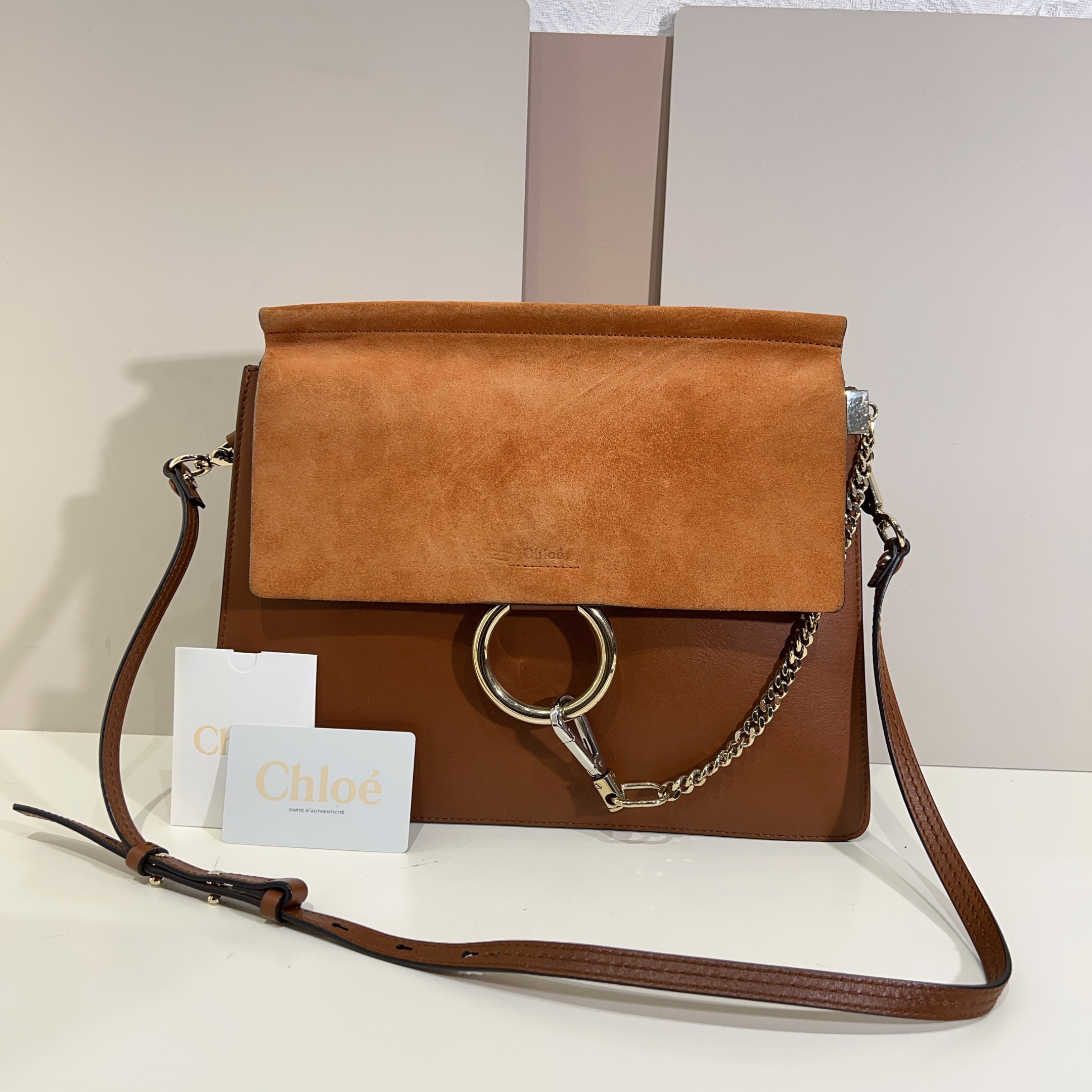 95新 Chloe/蔻依 蔻依faye斜挎包cj5421