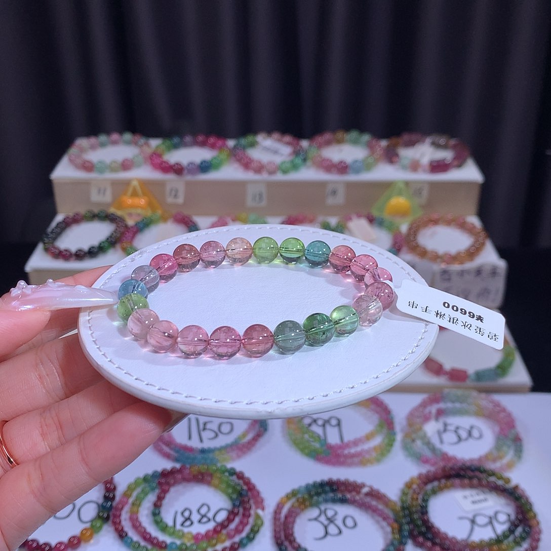 碧玺手链合金碧玺