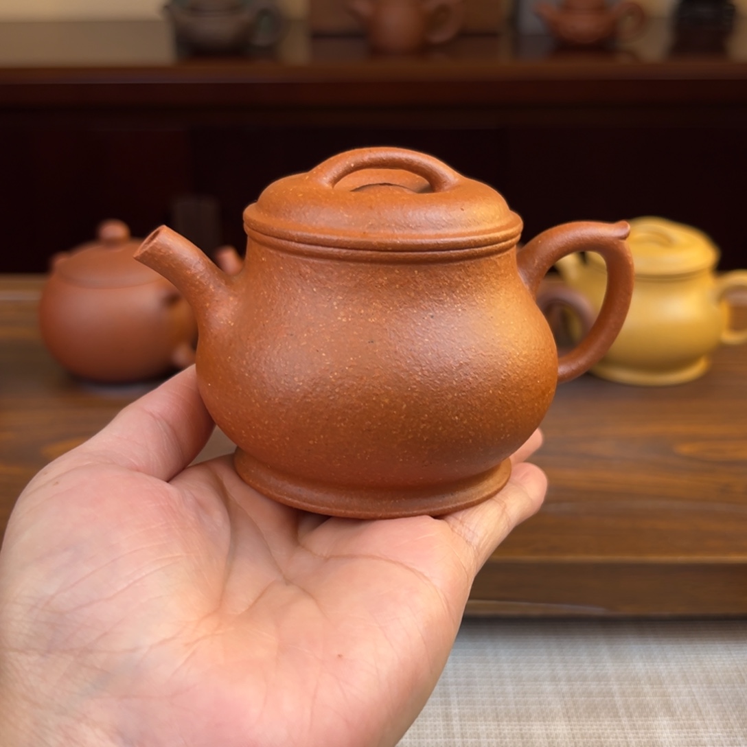 紫砂茶壶黄降坡颂金全手170cc
