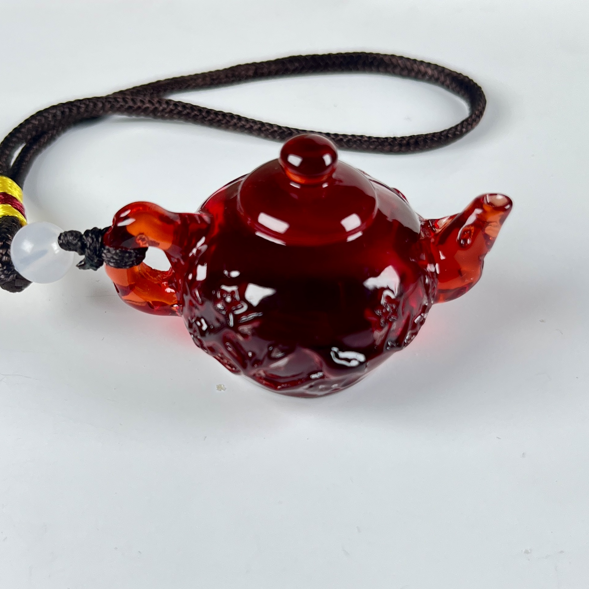 【小天总专属】UY530 精美血珀茶壶手把件 多样性发其一