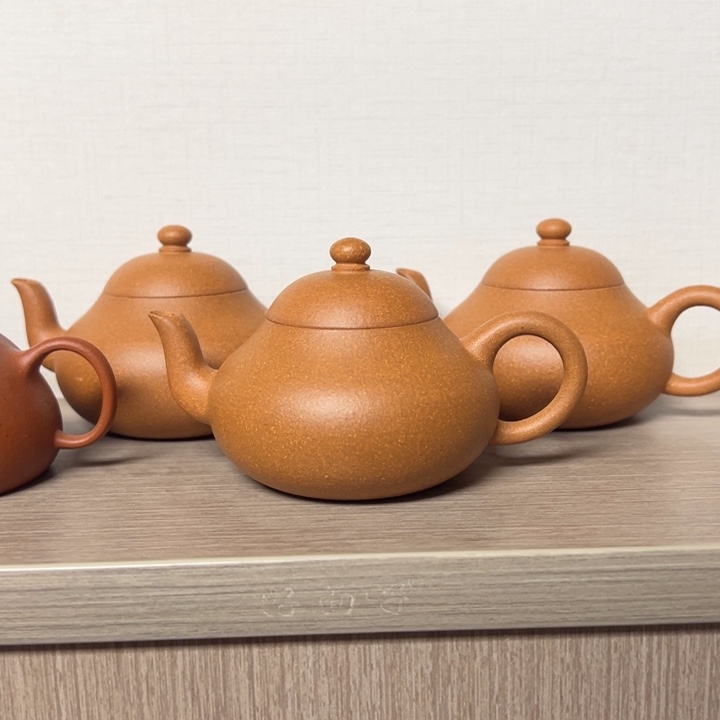 紫砂茶壶木*金降坡梨形145cc