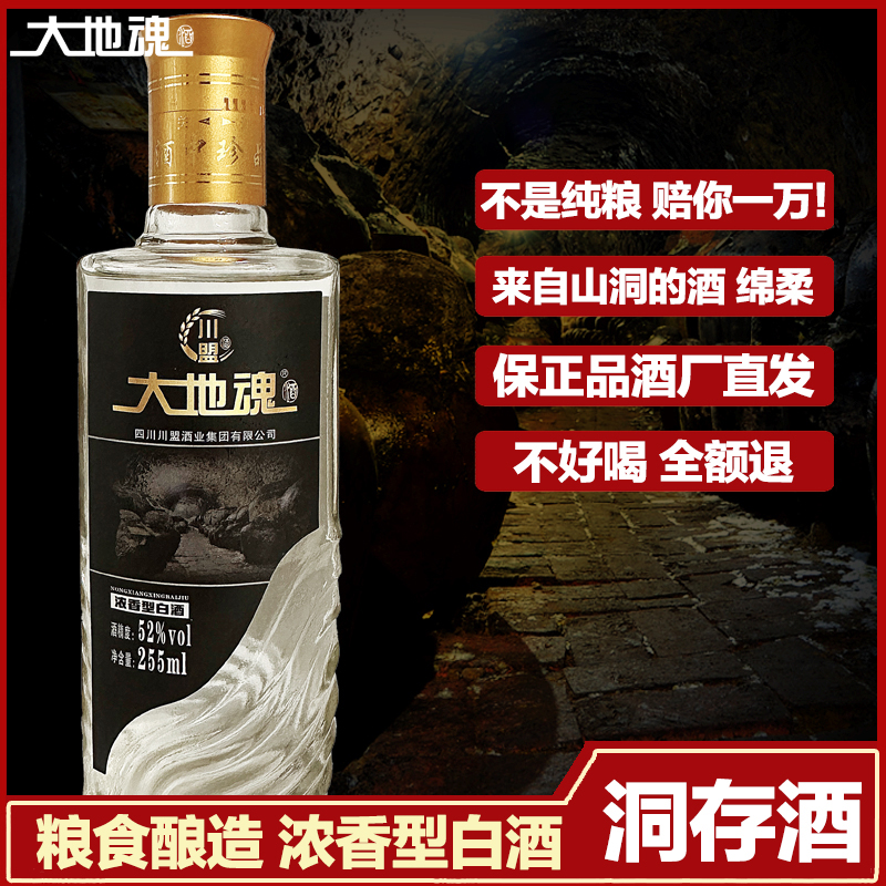 大地魂酒浓香型纯粮食洞存白酒小酒装试饮装52度