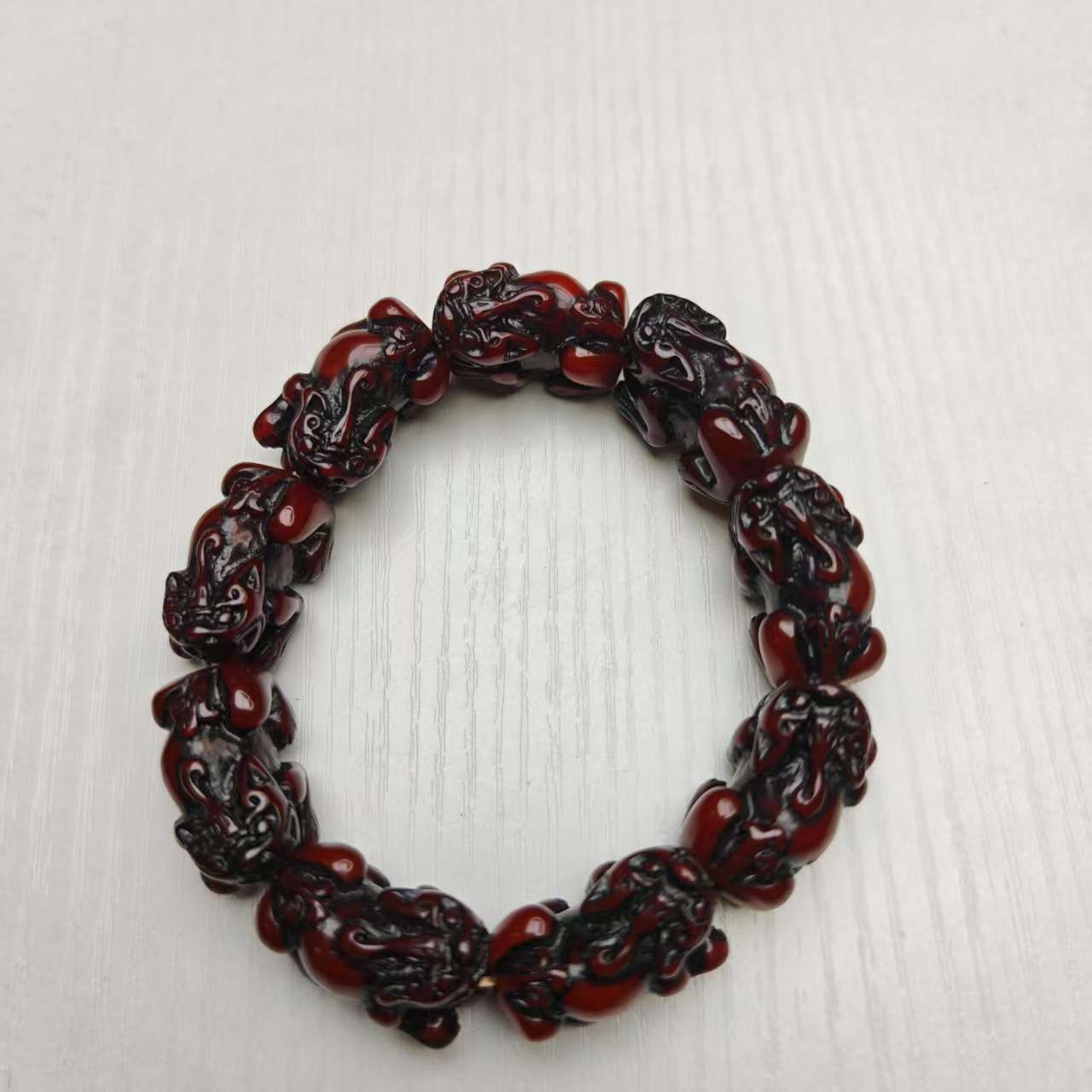 鸡油红貔貅手串 精品手串搭配F