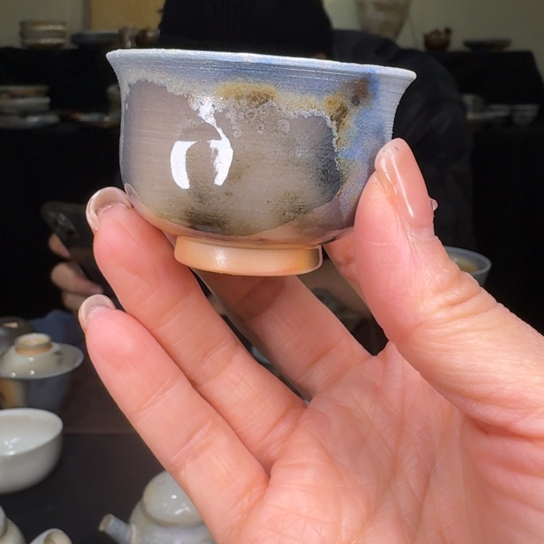 揽***饮陶青花柴烧裸烧小杯