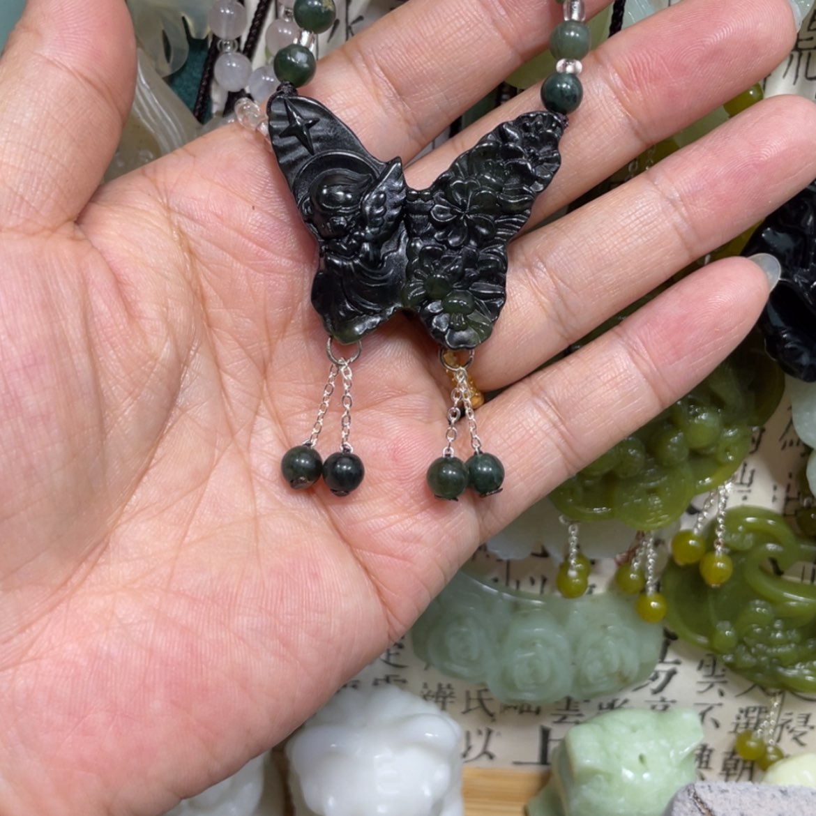 【闪购商品】岫玉颈饰未镶嵌54吊坠