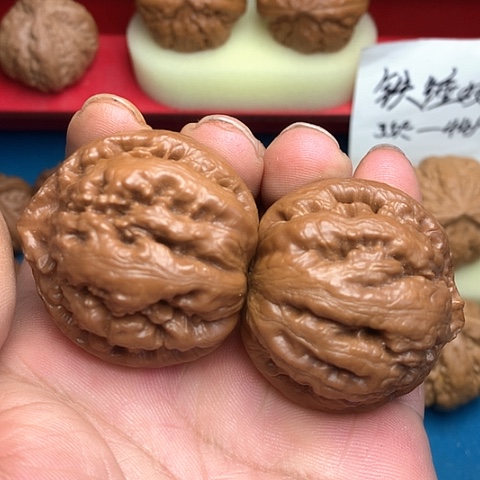 文玩核桃把件43尺老树红皮霸王龙