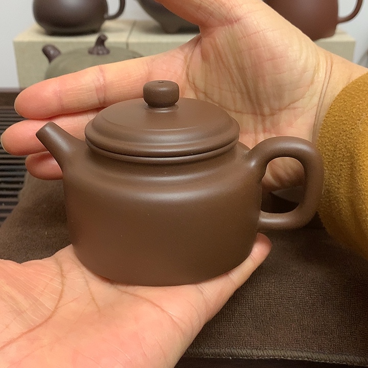 紫砂茶壶德中壶原矿紫泥，半手工制作