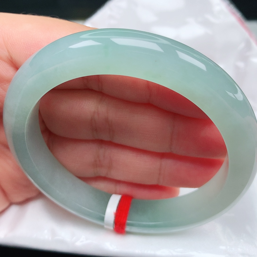 未镶嵌手镯翡翠2冰胶蓝果冻底