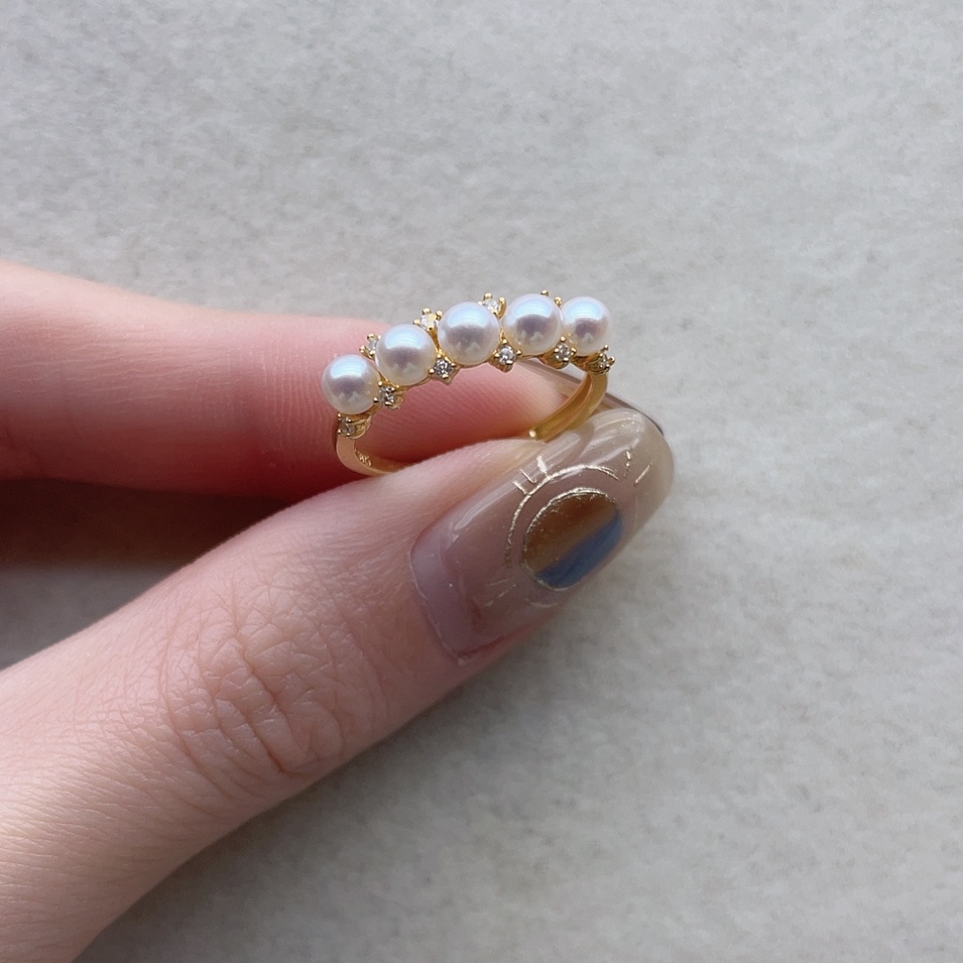 淡水珍珠银S925镶嵌戒指64