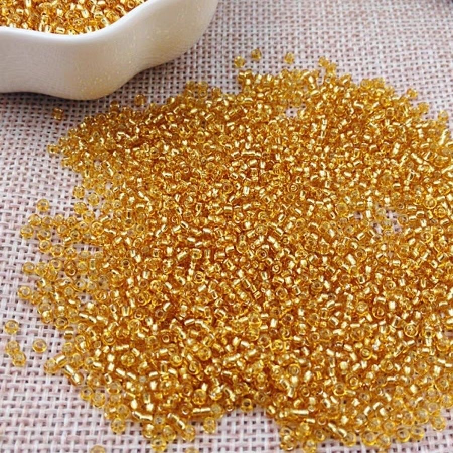 多款式黄色米珠手工diy材料定位珠子隔珠配件