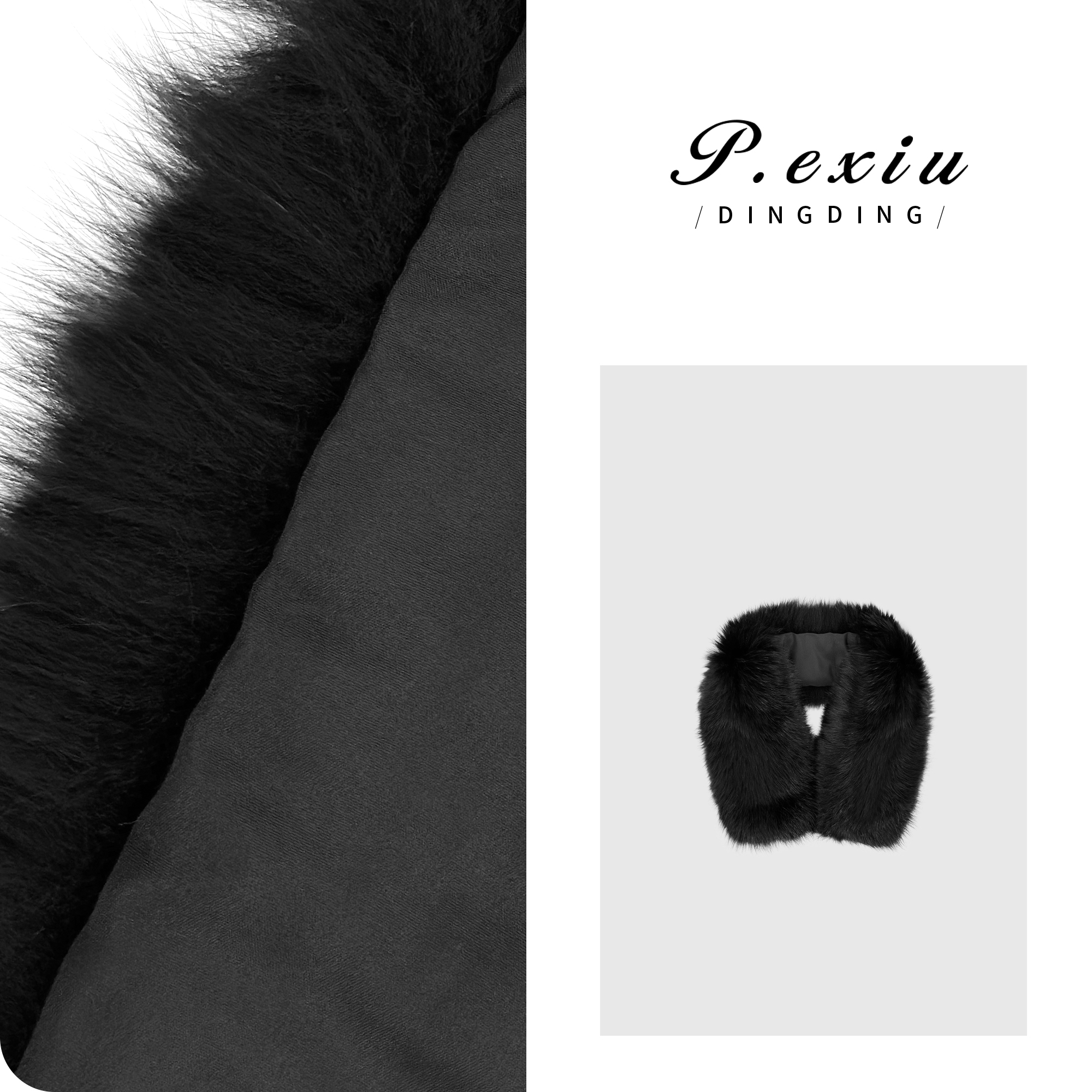 狐狸毛高级感秋冬时髦保暖围脖毛领 A180