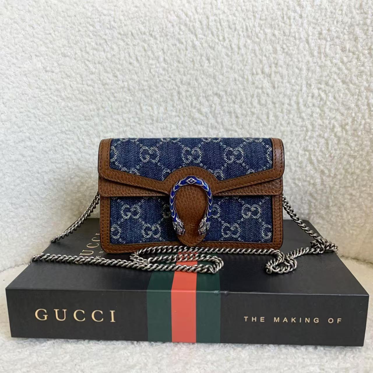 99新 GUCCI/古驰 壹臻/ 牛仔酒神mini/95841388