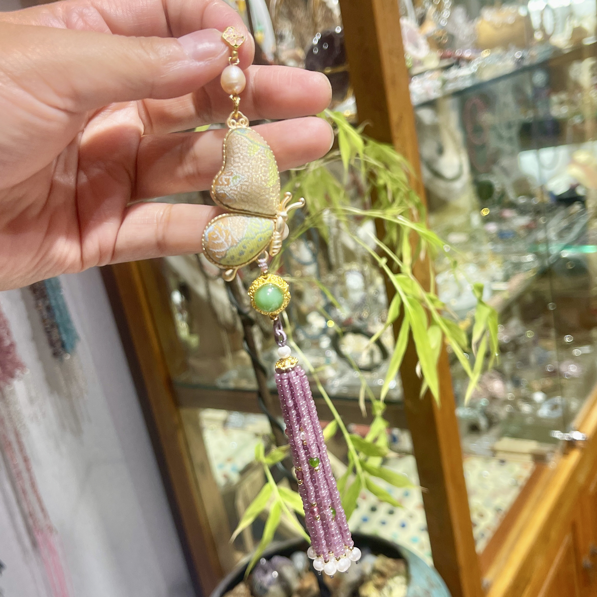 铜合金锦纶吊坠 非遗宋锦压襟挂件包挂车挂