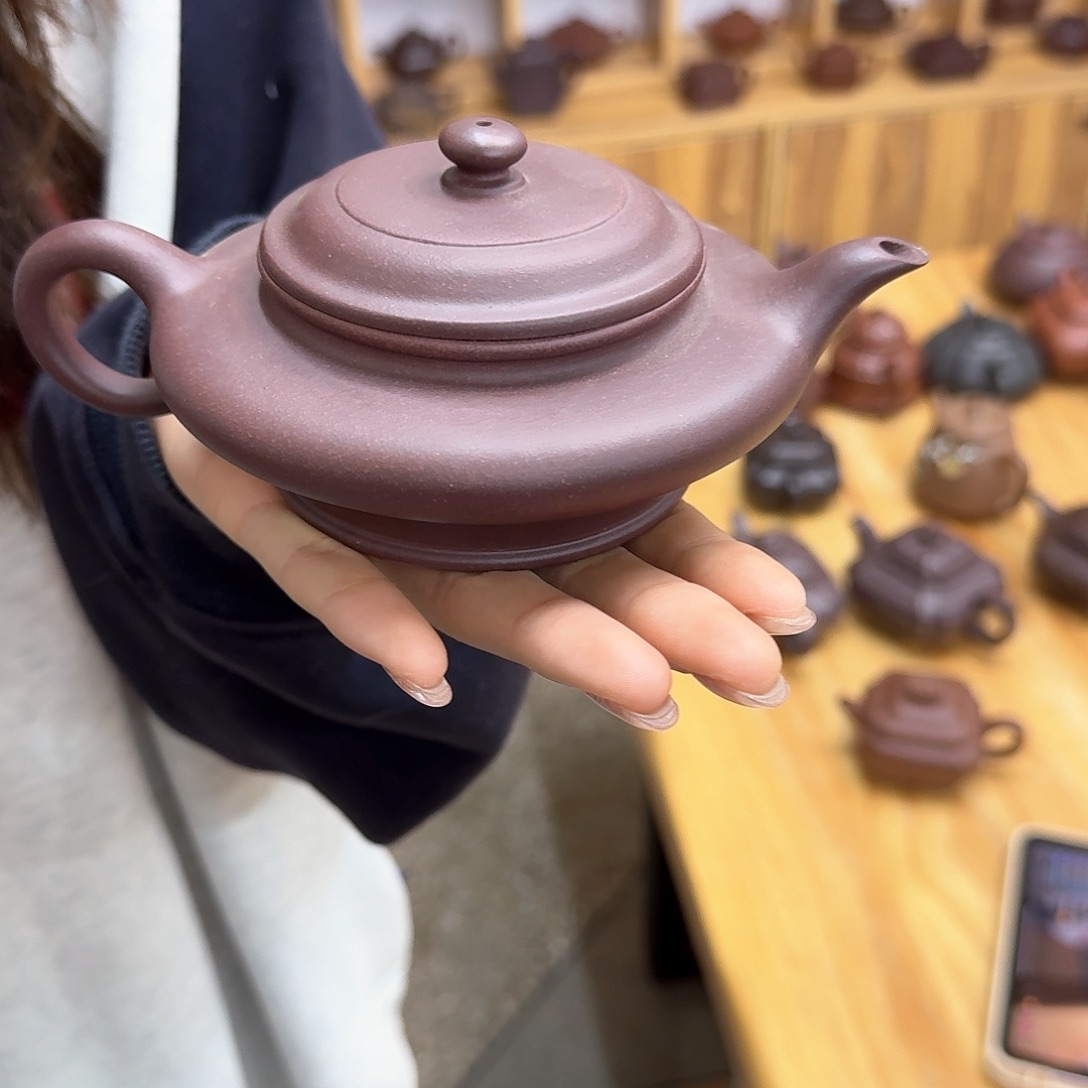 紫砂茶壶紫砂壶虚扁200cc
