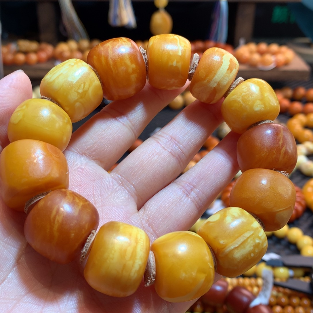 蜜蜡未镶嵌手串蜜蜡手串