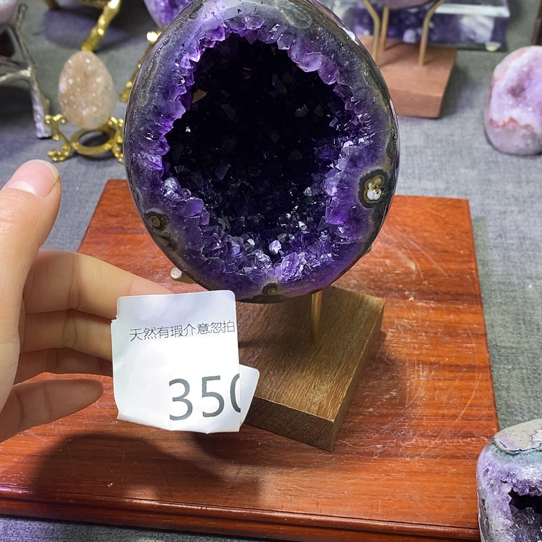 爱***拉紫晶珠宝半成品未镶嵌