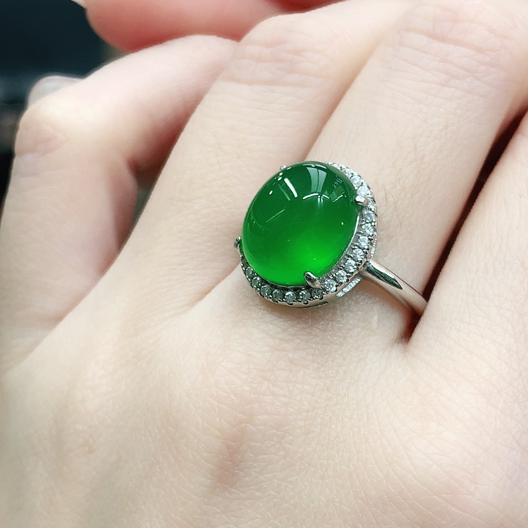 银S925镶嵌戒指玛瑙/玉髓