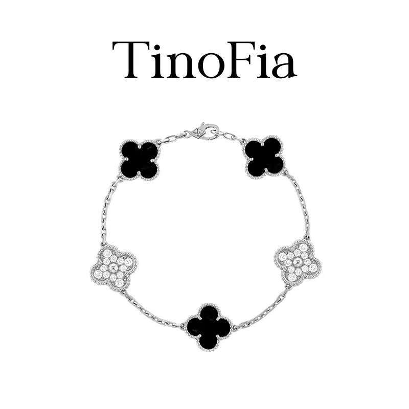 手链 【TinoFia】四叶草经典五花手链V金CNC工艺3.0版轻奢高定