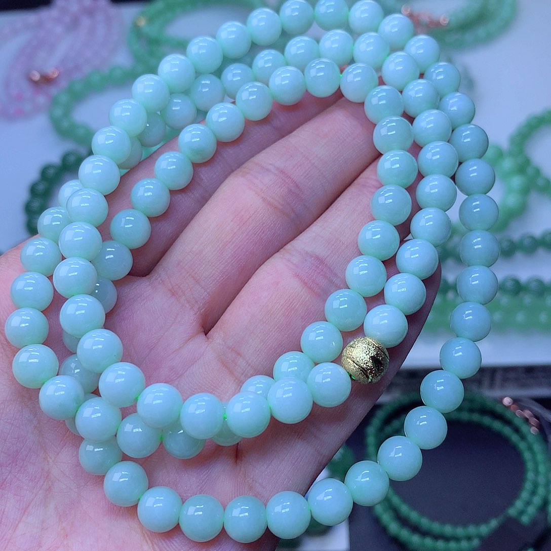 翡翠未镶嵌毛衣链