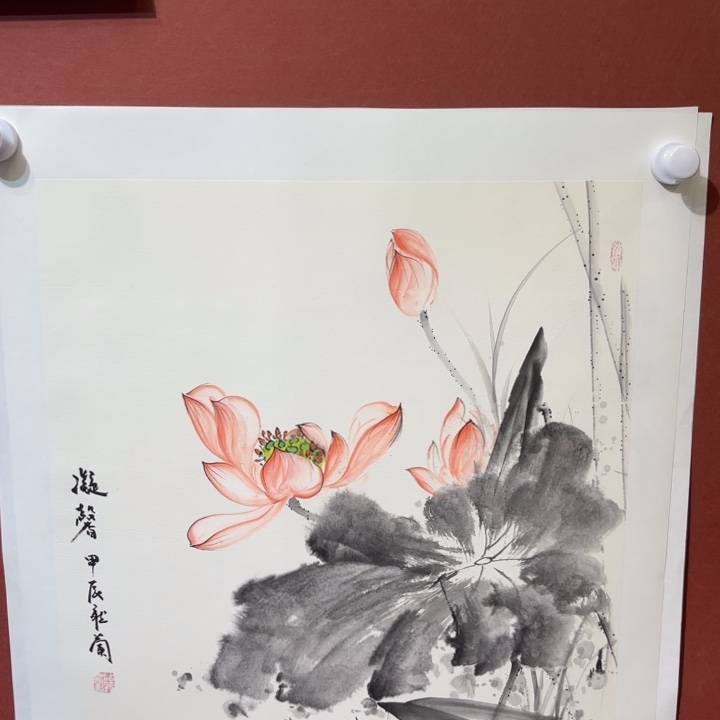 国画听兰老师花鸟