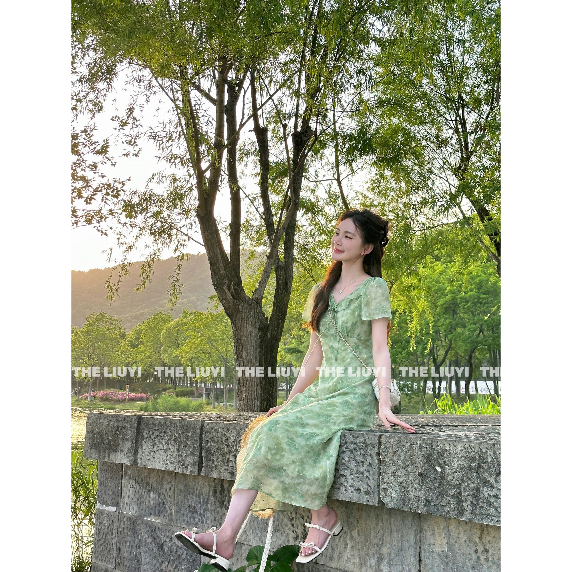 【LIUYI】绿野仙踪～夏季韩系温柔风碎花连衣裙54272
