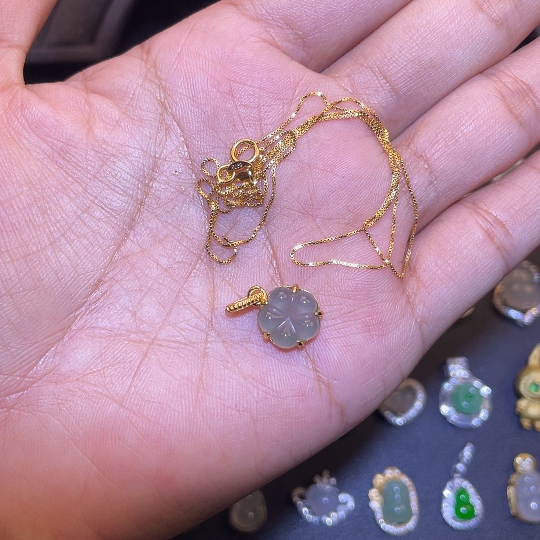 翡翠银S925镶嵌项链