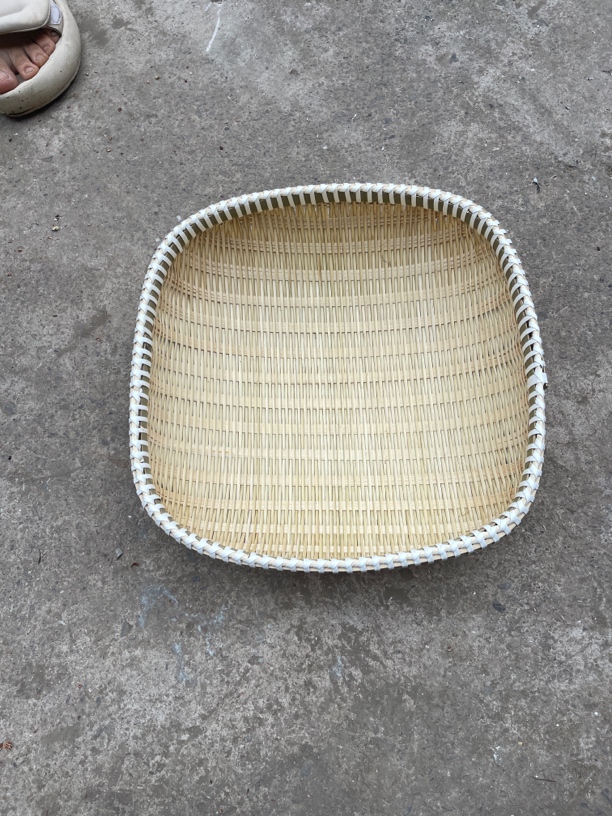 方形竹筐子 淘米洗晒皆可25厘米直径