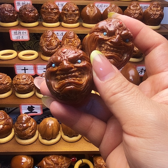 橄榄核把件恶僧手球