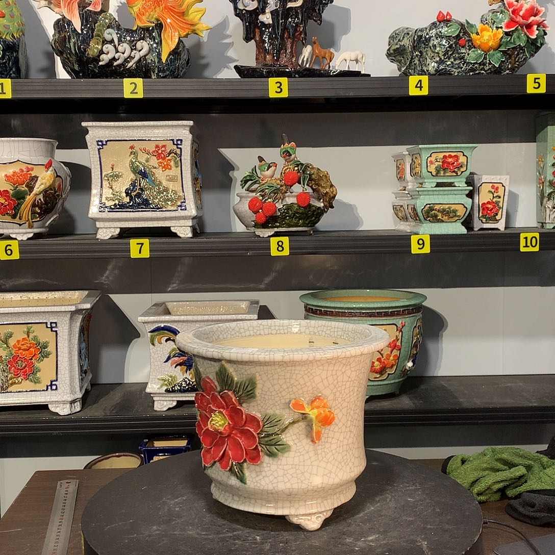 何***真高温烧制石湾盆石